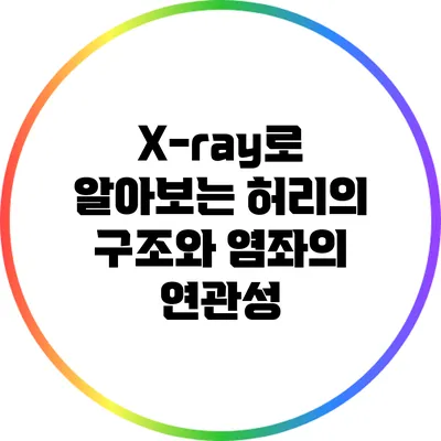 X-ray로 알아보는 허리의 구조와 염좌의 연관성