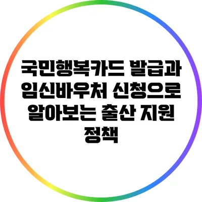 국민행복카드 발급과 임신바우처 신청으로 알아보는 출산 지원 정책