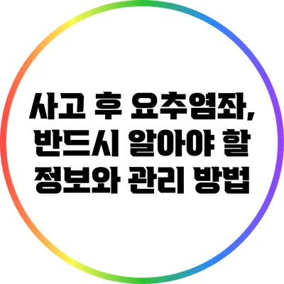 사고 후 요추염좌, 반드시 알아야 할 정보와 관리 방법