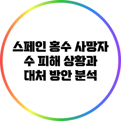 스페인 홍수 사망자 수: 피해 상황과 대처 방안 분석