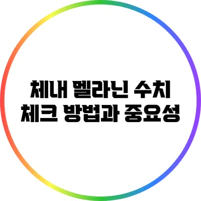체내 멜라닌 수치 체크 방법과 중요성