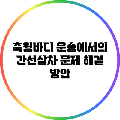 축윙바디 운송에서의 간선상차 문제 해결 방안
