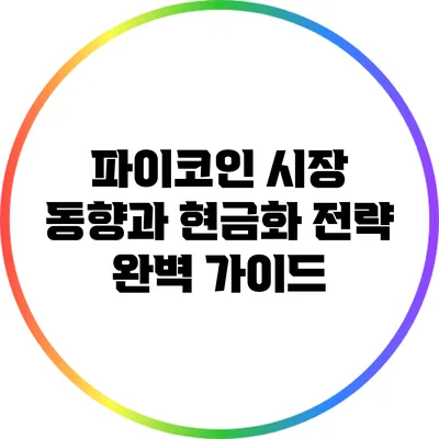 파이코인 시장 동향과 현금화 전략 완벽 가이드