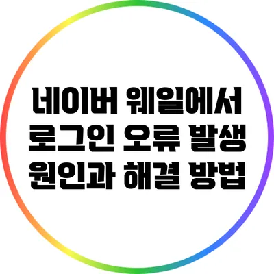 네이버 웨일에서 로그인 오류 발생 원인과 해결 방법