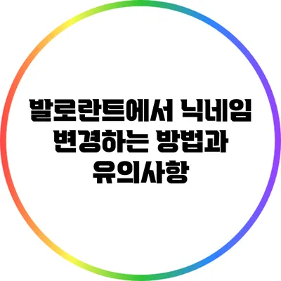 발로란트에서 닉네임 변경하는 방법과 유의사항