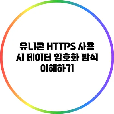 유니콘 HTTPS 사용 시 데이터 암호화 방식 이해하기